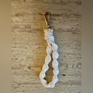 Handmade Tan Braided Keychain